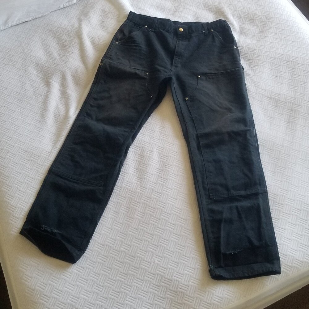 Firm Duck Double Front Dungaree Pants (Loose fit)